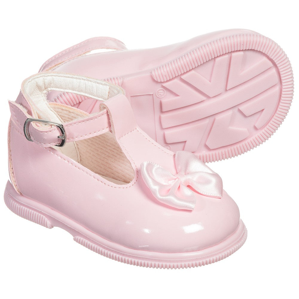 Girls Pink Patent First-Walker Shoes